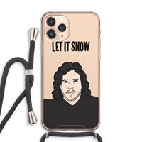 CaseCompany Let It Snow: iPhone 11 Pro Max Transparant Hoesje met koord