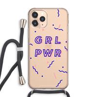 CaseCompany GRL PWR: iPhone 11 Pro Max Transparant Hoesje met koord