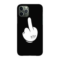 CaseCompany Middle finger black: Volledig geprint iPhone 11 Pro Hoesje