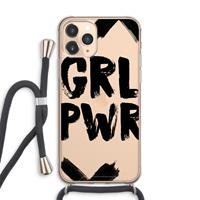 CaseCompany Girl Power #2: iPhone 11 Pro Max Transparant Hoesje met koord