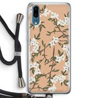 CaseCompany Blossoming spring: Huawei P20 Transparant Hoesje met koord