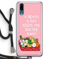CaseCompany Bento a day: Huawei P20 Transparant Hoesje met koord