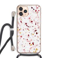 CaseCompany Terrazzo N°9: iPhone 11 Pro Max Transparant Hoesje met koord