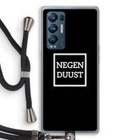 CaseCompany Negenduust black: Oppo Find X3 Neo Transparant Hoesje met koord
