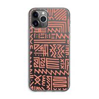 CaseCompany Marrakech Pink: iPhone 11 Pro Max Transparant Hoesje