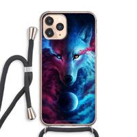 CaseCompany Where Light And Dark Meet: iPhone 11 Pro Max Transparant Hoesje met koord