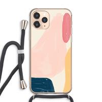 CaseCompany Saturday Flow: iPhone 11 Pro Max Transparant Hoesje met koord