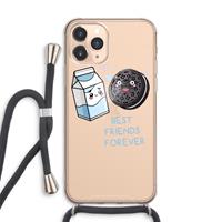 CaseCompany Best Friend Forever: iPhone 11 Pro Max Transparant Hoesje met koord