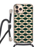 CaseCompany Moroccan tiles: iPhone 11 Pro Max Transparant Hoesje met koord