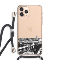 CaseCompany Marrakech Skyline : iPhone 11 Pro Max Transparant Hoesje met koord