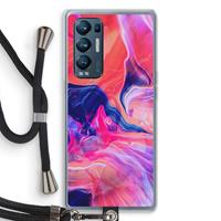 CaseCompany Earth And Ocean: Oppo Find X3 Neo Transparant Hoesje met koord