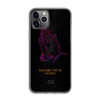 CaseCompany Praying For My Haters: iPhone 11 Pro Max Transparant Hoesje