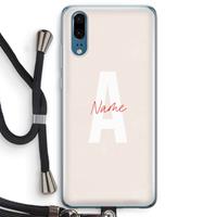 CaseCompany Strawberry Milkshake: Huawei P20 Transparant Hoesje met koord