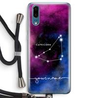 CaseCompany Sterrenbeeld - Donker: Huawei P20 Transparant Hoesje met koord