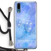 CaseCompany Sterrenbeeld - Licht: Huawei P20 Transparant Hoesje met koord