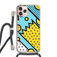 CaseCompany Pop Art #1: iPhone 11 Pro Max Transparant Hoesje met koord