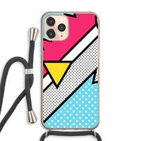 CaseCompany Pop Art #3: iPhone 11 Pro Max Transparant Hoesje met koord