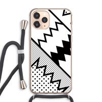 CaseCompany Pop Art #5: iPhone 11 Pro Max Transparant Hoesje met koord