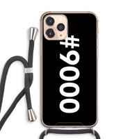 CaseCompany 9000: iPhone 11 Pro Max Transparant Hoesje met koord