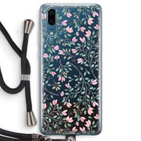 CaseCompany Sierlijke bloemen: Huawei P20 Transparant Hoesje met koord
