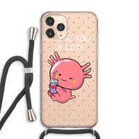 CaseCompany Love You A Lotl: iPhone 11 Pro Max Transparant Hoesje met koord