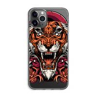CaseCompany Tiger and Rattlesnakes: iPhone 11 Pro Max Transparant Hoesje