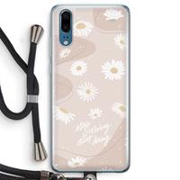 CaseCompany Daydreaming becomes reality: Huawei P20 Transparant Hoesje met koord