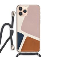 CaseCompany Geo #2: iPhone 11 Pro Max Transparant Hoesje met koord