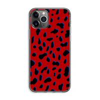 CaseCompany Red Leopard: iPhone 11 Pro Max Transparant Hoesje