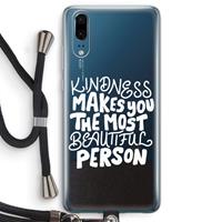 CaseCompany The prettiest: Huawei P20 Transparant Hoesje met koord