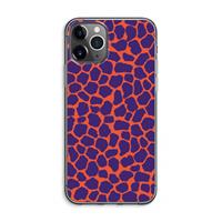 CaseCompany Purple Giraffe: iPhone 11 Pro Max Transparant Hoesje