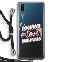 CaseCompany Pizza is the answer: Huawei P20 Transparant Hoesje met koord