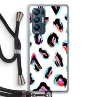 CaseCompany Cheetah color: Oppo Find X3 Neo Transparant Hoesje met koord