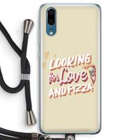 CaseCompany Pizza is the answer: Huawei P20 Transparant Hoesje met koord