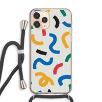 CaseCompany Illustratieve pop 2: iPhone 11 Pro Max Transparant Hoesje met koord