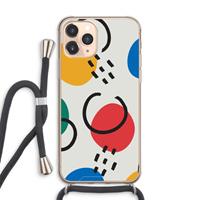 CaseCompany Illustratieve pop 3: iPhone 11 Pro Max Transparant Hoesje met koord