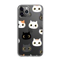 CaseCompany Katten: iPhone 11 Pro Max Transparant Hoesje