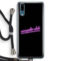 CaseCompany Vice Black: Huawei P20 Transparant Hoesje met koord