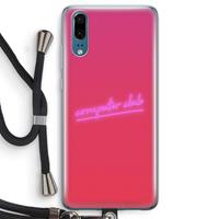 CaseCompany Vice Glow: Huawei P20 Transparant Hoesje met koord