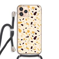 CaseCompany Terrazzo N°13: iPhone 11 Pro Max Transparant Hoesje met koord