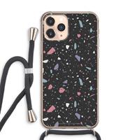 CaseCompany Terrazzo N°16: iPhone 11 Pro Max Transparant Hoesje met koord