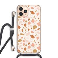 CaseCompany Terrazzo N°18: iPhone 11 Pro Max Transparant Hoesje met koord