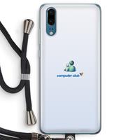 CaseCompany MSN: Huawei P20 Transparant Hoesje met koord