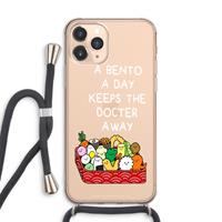 CaseCompany Bento a day: iPhone 11 Pro Max Transparant Hoesje met koord