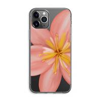 CaseCompany Pink Ellila Flower: iPhone 11 Pro Max Transparant Hoesje