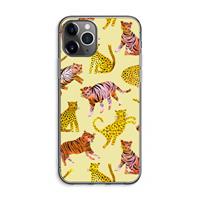 CaseCompany Cute Tigers and Leopards: iPhone 11 Pro Max Transparant Hoesje