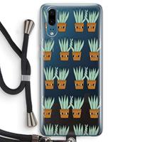 CaseCompany Sansevieria: Huawei P20 Transparant Hoesje met koord