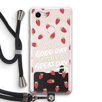 CaseCompany Don't forget to have a great day: Pixel 3 Transparant Hoesje met koord