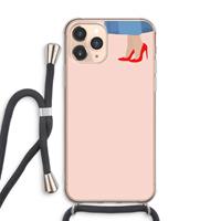 CaseCompany High heels: iPhone 11 Pro Max Transparant Hoesje met koord