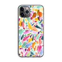 CaseCompany Watercolor Brushstrokes: iPhone 11 Pro Max Transparant Hoesje